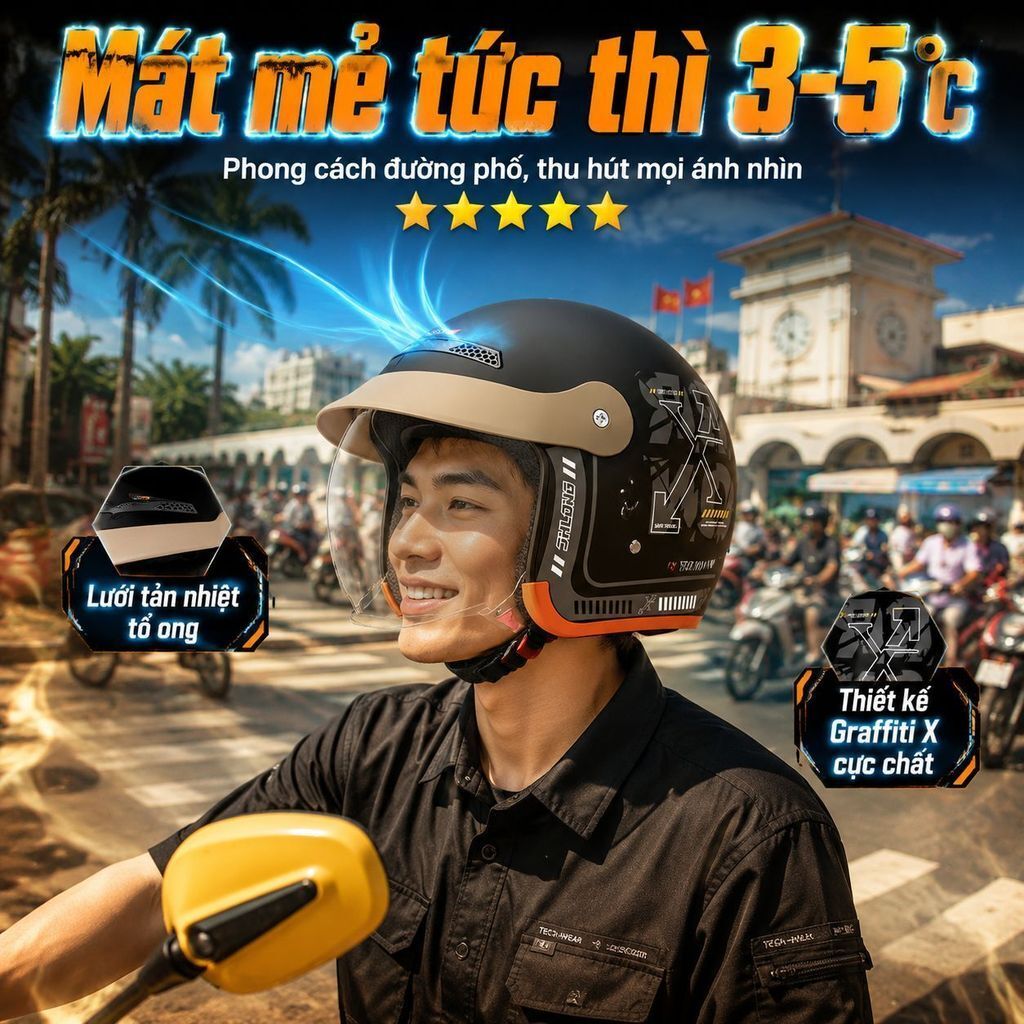 🔥Chống nắng thoáng khí mũ bảo hiểm xe điện | Dùng bốn mùa mũ nửa đầu thông dụng | Chống tia UV trong suốt cao mũ đi xe
