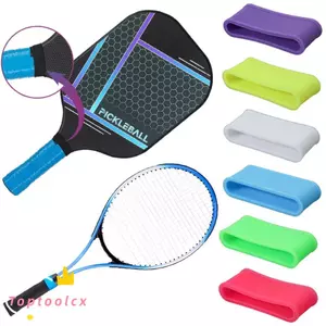 TOPTOOLCX Tay Cầm Overgrip End, Vợt Tennis Vợt Cầu Lông Niêm Phong Vòng Silicon, Bảo Vệ Môi Trường Chống Trơn Trượt Nhiều Màu Mồ Hôi Cố Định Vòng