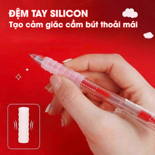 Bút bi nạp lại 0.5mm đen xanh đỏ viết mượt mực không lem dễ thay mực cho văn phòng phẩm học sinh