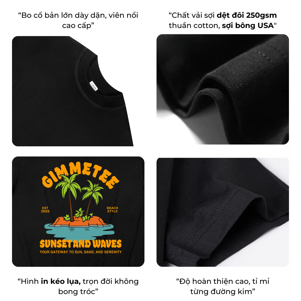 （Giao hàng 24h）Angela Áo Thun Trơn Big Boxy Angela - CÂY DỪA  - Premium Cotton 220gsm Cotton 2 Chiều - GMBX8