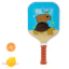 TOPTOOLCX Kids Pickleball Paddle, Bộ mái chèo Pickleball hoạt hình lõi tổ ong, Mèo nàng tiên cá chất lượng cao với 2 quả cầu Pickleballs Đồ chơi mái chèo thể thao nhẹ Giải trí