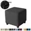 Vỏ bọc tựa chân CATIYAHA, Vỏ nhung vuông Ottoman, Vỏ bọc ghế đẩu Pouf đàn hồi màu trơn bền bỉ