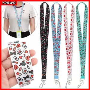 YRBWD Bác Sĩ Thẻ ID Dây Móc Khóa Huy Hiệu Giá Đỡ Móc Khóa Điện Thoại Di Động Dây