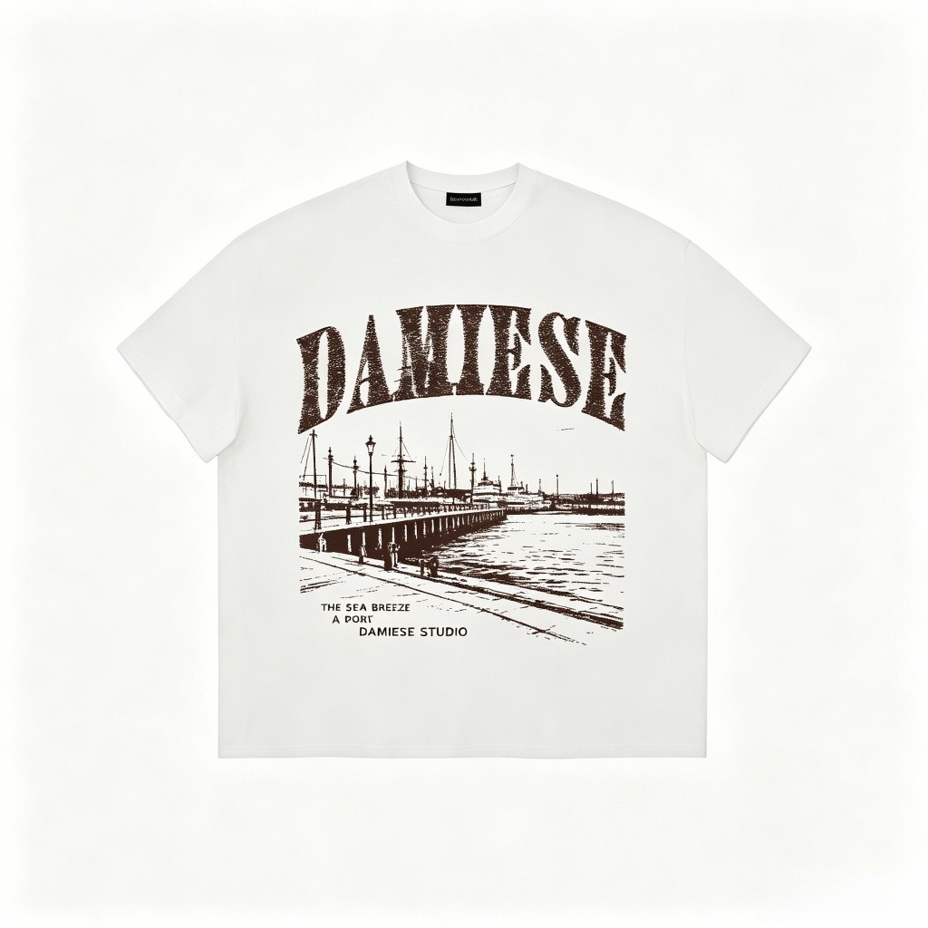 （Giao hàng 24h）Angela ÁO THUN Unisex BOXY LOCAL BRAND "ISLAND" COTTON 220GSM