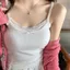 SAMO Ren Cami Top, Nơ Accent Ribbed Đan Spaghetti Dây Đeo Tank, Dây Spaghetti Ngọt Ngào Màu Trơn Slim Fit Ribbed Camisole Trang Phục Mùa Hè