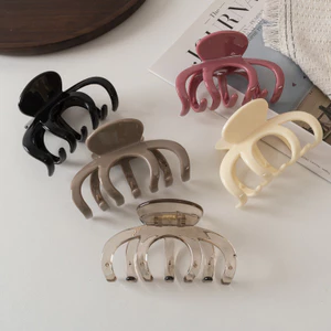 Kẹp-Nữ Trang Trí Trăm Cá Mập Lớn Kẹp Tóc Bề Mặt Đơn Giản Kẹp Tóc Tóc Đầu Sau Lấy Sáng Trận Đấu