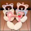 YT4 Lotso LinaBell trẻ em hoạt hình dễ thương cối xay gió tai mèo bịt tai mùa đông nhung ấm áp giả lông thỏ dày bé gái