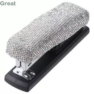 Kim bấm pha lê TUYỆT VỜI, Kim bấm kim cương giả đế màu đen Bling, Phụ kiện bàn làm việc tại nhà Văn phòng