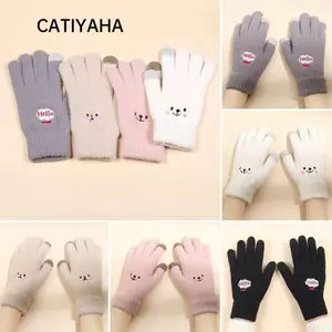 Găng tay mùa đông CATIYAHA Bé gái Màn hình cảm ứng Đi xe đạp Lái xe Fluffy