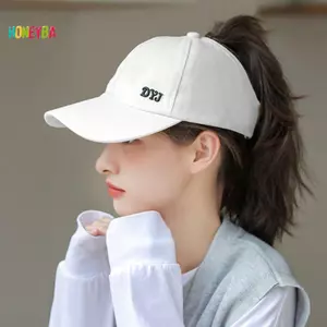 < Honeyba > Mũ bóng chày màu trơn mùa hè Đồ chơi gôn dành cho nữ Thể thao Giải trí Mũ đuôi ngựa Lưới Qui-Drying Mũ lưỡi trai có đỉnh nam đẹp
