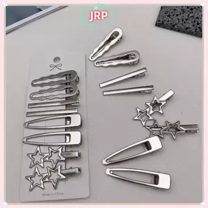JRP 8 Chiếc Kẹp Tóc Kim Loại Bạc Có Nổ Vỡ Ở Bên Cạnh Nhiều Kiểu Liền Mạch Dubill Kẹp Bé Gái Phụ Kiện Tóc JRP