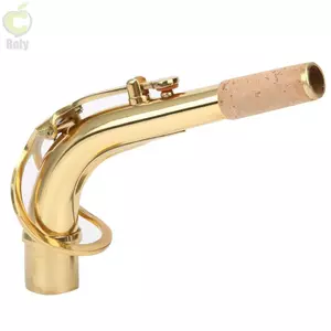 Ống cổ Saxophone ROLY, Cổ Saxophone Alto vàng bằng đồng, Đường kính cổng 2,45cm / 0,96in chuyên nghiệp Alto Saxophone cho Alto Saxophones Sử dụng
