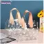 Túi Tote BORAGETE, Túi mua sắm trong suốt có tay cầm, Túi quà tặng cầm tay PVC Little Daisy
