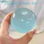 FUHUIOT Dầu dừa Squishy Ball, Đồ chơi bóp nhanh bóng mềm màu xanh, Đồ chơi nhào Đồ chơi nhanh trong suốt Đồ chơi mực Maltose tăng chậm cho trẻ em Người lớn