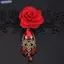 Bluelover Hot Mới Thanh Lịch Phong Cách Gothic Ren Hoa Hồng Đỏ Vòng Tay Có Thể Điều Chỉnh Nhẫn Mới