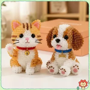Bộ đồ thủ công DIY hình chim đính cườm 3D Bộ 4 món với tất cả các vật liệu & hướng dẫn từng bước, hoàn hảo để trang trí nội thất Quà tặng sở thích