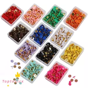 TOPTOOLCX 100 Cái Tack, Bảng thông báo ngón tay cái Chân đẩy tròn, Đồ dùng văn phòng Màu kim loại Đầu tròn Tack Điểm nút chai Bảng tack