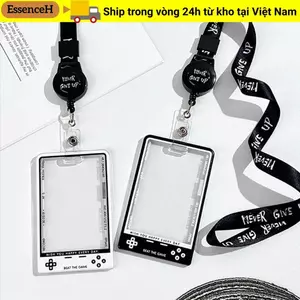 ESSENCEH 1 Cái Bảo Vệ Thẻ Học Sinh, Hiển Thị Hộp Đựng Thẻ Kpop, Thời Trang Hàn Quốc Sáng Tạo Trong Suốt Với Dây Photocard Giá Đỡ Đồ Dùng Học Sinh