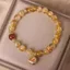 Làm Giàu Nuốt Vàng Quái Vật Vòng Tay Nữ Benming Năm Wenwan Tiền May Mắn Pixiu Giả Citrine Năm Yếu Tố Bổ Sung Vòng Tay Pha Lê 6.2