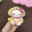 PS1 Sanrio Hello Kitty Plushie Vintage Curly Teddy Fluffy Sang Trọng Túi Búp Bê Charm SP1
