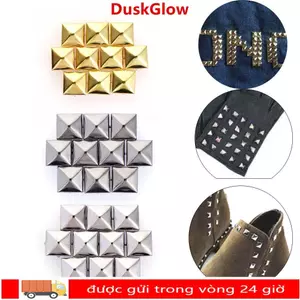 DUSKGLOW 100 Chiếc 6 / 8 / 10 / 12 Mm Dây Đeo Đinh Tán Punk Quần Áo / Túi / Giày Vải Nút Kim Loại Đồng Móng Tay Chắc Chắn