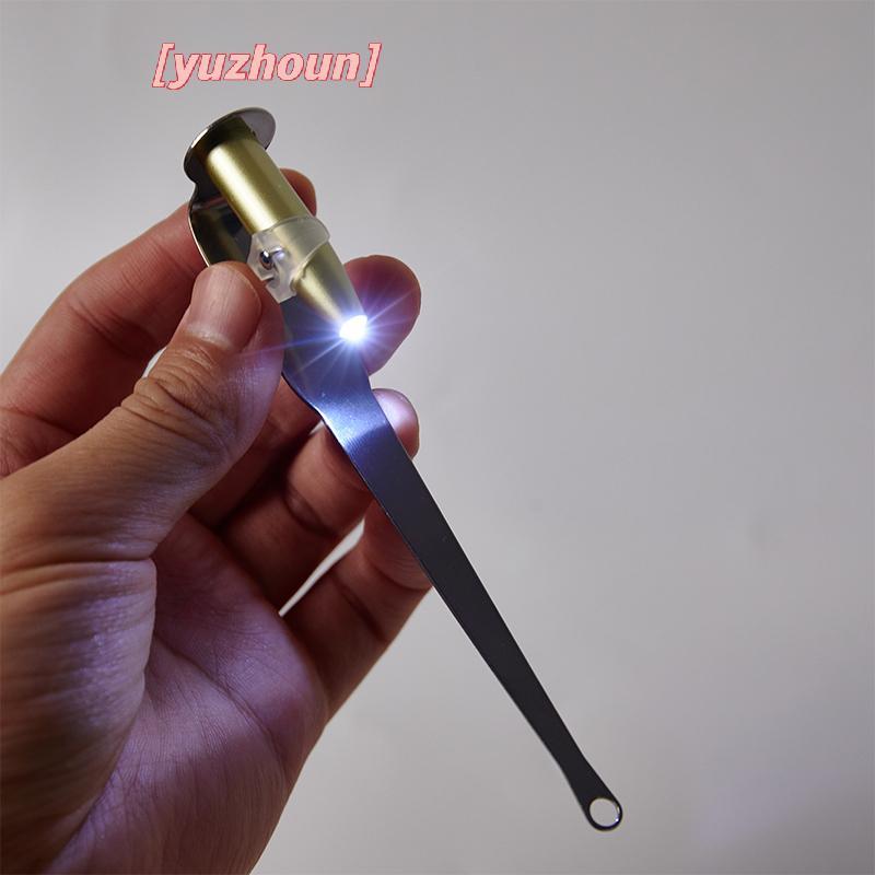 [yuzhoun] Dụng cụ tẩy đá Tonsil Sáp tai Đèn LED Dụng cụ chăm sóc làm sạch miệng bằng thép không gỉ