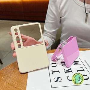Ốp Điện Thoại Có Thể Gập Lại Cho Huawei Pura X Nova Flip S P60 P50 Pocket 2 S Honor Magic V Flip 2 5G 4G Vỏ Mềm Chống Sốc Màu Kẹo Đơn Giản Dễ Thương