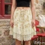 Quần Short Bloomer Nữ Chiều Dài Đầu Gối In Hoa Dây Rút Thắt Lưng Co Giãn Viền Ren Chắp Vá Quần Short Coquette