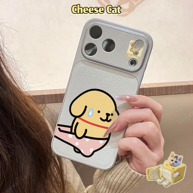 Ốp điện thoại iPhone 13 14 15 Plus 16 17 Pro Max XR Xs Max 11 12 Pro Bao da bảo vệ chú chó con ngộ nghĩnh
