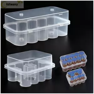 Hộp đựng lọ EDIWANY, Hộp đựng Microtube 10 khe bằng nhựa, Hộp đựng ống đông có thể xếp chồng lên nhau 3ML / 10mL Hộp đựng tủ lạnh
