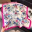 AqToCna 70cm Khăn Vuông Lụa In Hoa Satin Ne Quấn Cho Nữ Đa Năng Phong Cách Nhìn AqToCna