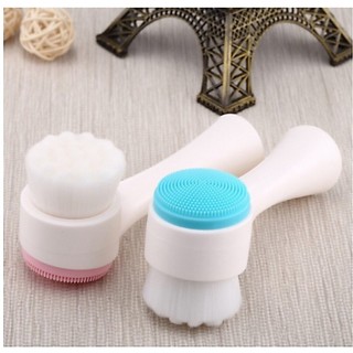 Cọ Rửa Mặt 2 Đầu massage mềm mại phong cách Hàn Quốc 88179