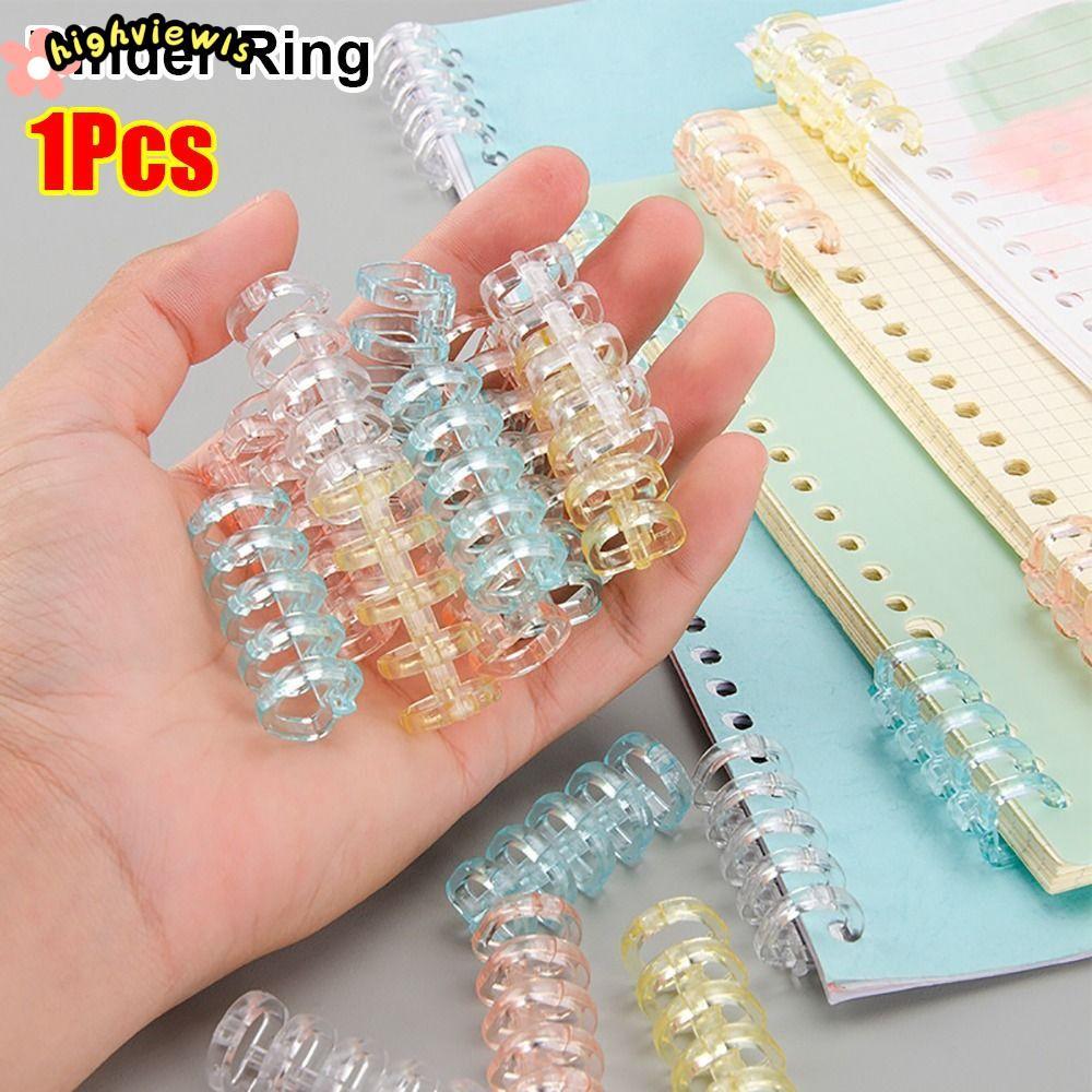 HIGHVIEWLS 1 Chiếc Lá Rời, A4 A5 A6 Notebook Văn Phòng Phẩm Đồ Dùng Văn Phòng Nhẫn Chất Kết Dính, Nhựa Ràng Buộc Cột Sống Chụp Chia Thẻ Học Tập Lược Ràng Buộc Cho Sổ Lưu Niệm Album Ảnh