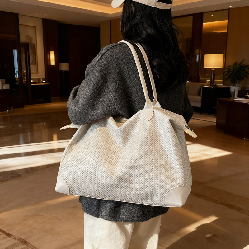 Phong Cách Mới Kết Cấu Thường Ngày Retro Túi Tote Nữ Xu Hướng Thời Trang Dung Tích Lớn Túi Đeo Vai Túi Tote Túi Du Lịch