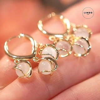 LD121 Bông Tai Thời Trang Nữ LINDO Thiết Kế Thanh Lịch Phong Cách Dễ Thương, Nữ Tính Thích Hợp Đeo Nhiều Dịp