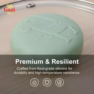 Nắp chảo silicon hiệu quả 3 núm đa năng chịu nhiệt để nâng cấp dụng cụ nấu ăn nhà bếp [VN]