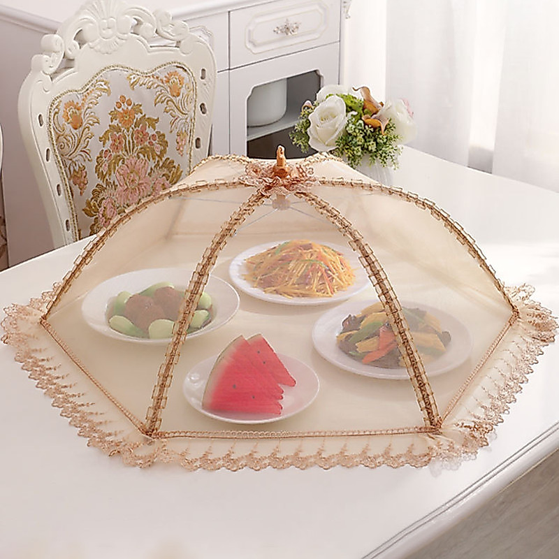 Vỏ bọc thực phẩm,Vỏ bọc bữa ăn bằng lưới kiểu ô( nhiều mẫu)Tổ chức bàn ăn có thể gập lại sang trọng hình lục giác