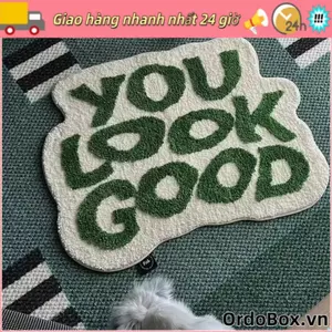 Thảm Cashmere giả ORDOBOX, Thảm trải sàn ghế phòng ngủ chống trượt mềm mại, Thảm trang trí nhà cửa chữ không đều thấm hút