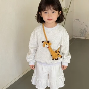 Trẻ Em Túi Dệt Kim Len Hươu Cao Cổ Bé Trai Bé Gái Phụ Kiện Dễ Thương Túi Đeo Vai Hợp Thời Trang