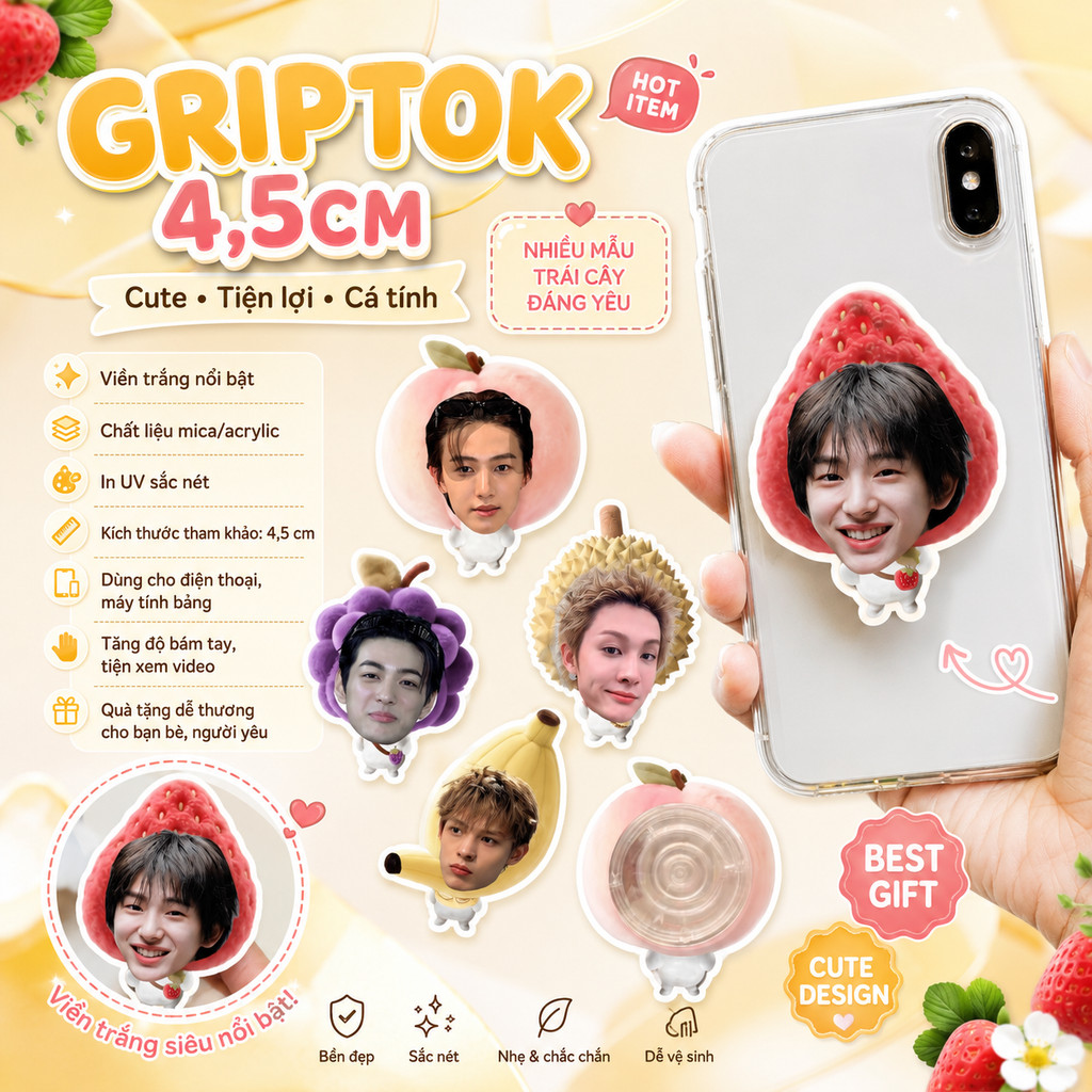 📱Griptok/POPSOCKET/ GIÁ ĐỠ ĐIỆN THOẠI in hình CORTIS |Martin Juhoon Keonho James Seonghyeon