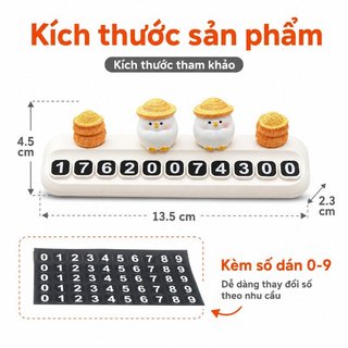 Xe Ô Tô Tạm Thời Đỗ Xe Biển Số Bảng Điều Khiển Gà Dễ Thương Hiển Thị Điện Thoại Số Có Thể Tháo Rời Trang Trí