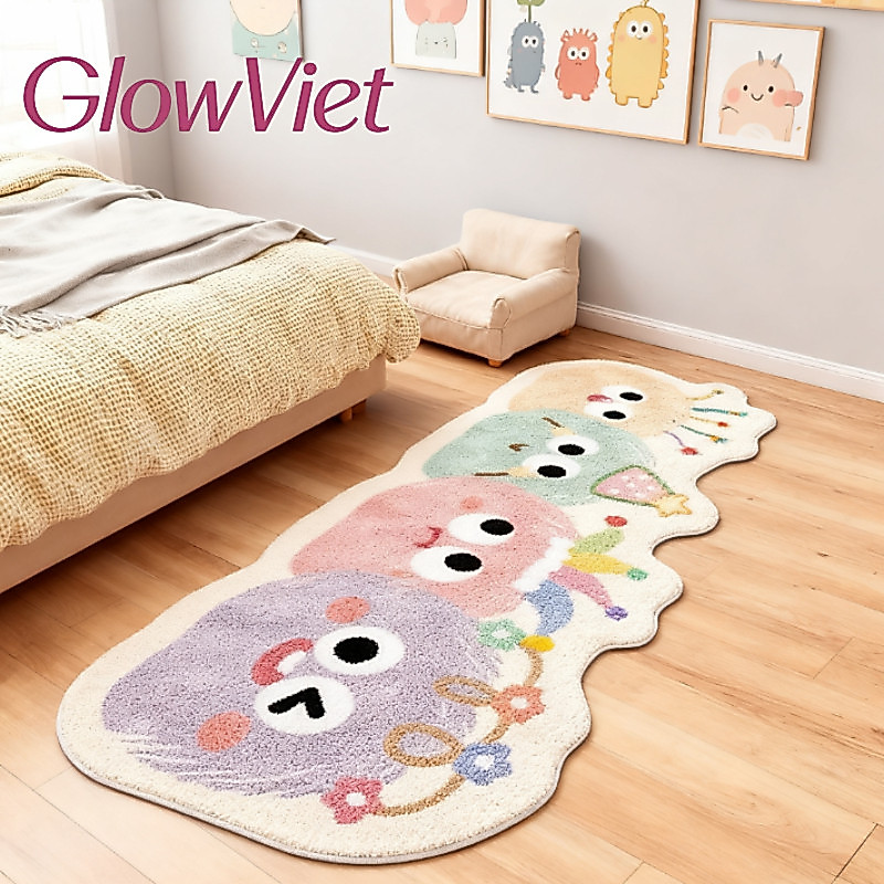 Thảm Cashmere Lông Cừu 40x120cm - Mềm mại, thấm hút tốt, đế chống trượt an toàn, dễ dàng vệ sinh