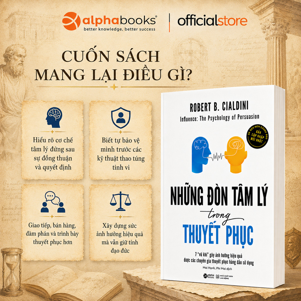 Sách - Những Đòn Tâm Lý Trong Thuyết Phục - 7 "Vũ Khí" Gây Ảnh Hưởng Đến Hiệu Quả (Alpha Books)