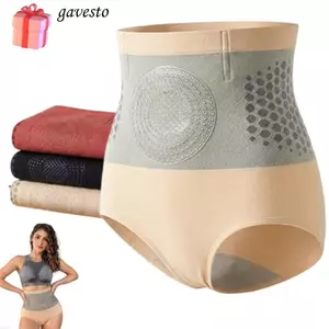 Quần lót nén GAVESTO, Quần short điêu khắc liền mạch co thắt bụng, Quần lót định hình eo cao để tập Yoga & mặc hàng ngày