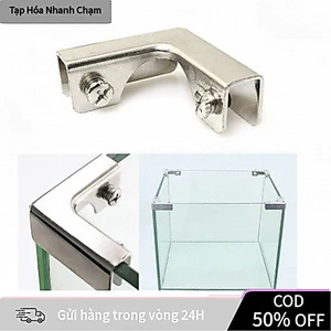 【COD】Bộ kẹp góc vuông đa năng bằng thép không gỉ đi kèm ốc vít hỗ trợ thi công lắp đặt kính và gạch men dễ dàng