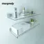 Kệ treo tường MARGREDY, Tiết kiệm không gian Giá Acrylic không đục lỗ, Phong cách hiện đại có nhãn dán Kệ lưu trữ hình chữ U Nhà