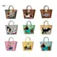 JULYHOT Retro Sọc Dachshund Cho Chó Túi Dệt Hợp Thời Trang Dễ Thương Túi Tote Dung Tích Lớn Tay Cầm Tre Thời Trang Túi Giỏ Rau Massivedeals