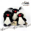 HK1 Ngẫu Nhiên 1 Rockhopper Penguin Plushie Kéo Ngỗng Pigtail Nhỏ Móc Khóa Túi Charm KH1