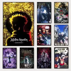 Anime Nhật Bản Jujutsu Kaisen Poster Không Khung Tranh Canvas Cho Phòng Gia Đình Trang Trí Tường