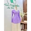 B.A212 - Áo Bà Ba DoLLy ChấM Bi LụA BảO AnH Cổ TiM Dây KéO Nút Nụ ( QUẦN LỤA )